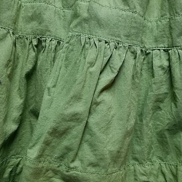 Derek heart green layered skirt with jeweled waist - Picture 3 of 6